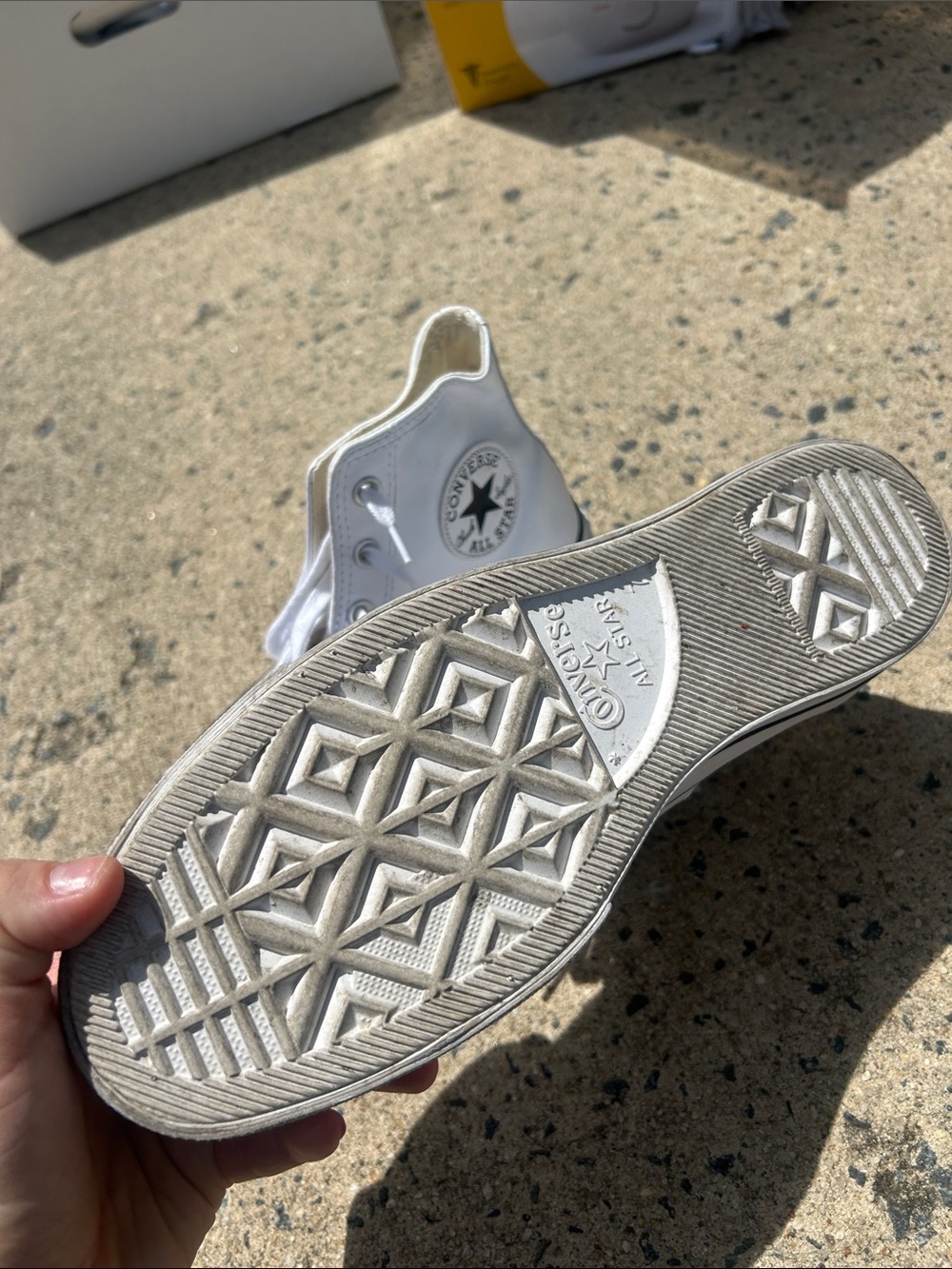 Converse White High-Top Leather Sneakers - Picture 3 of 3